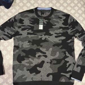 Greyson Camo Sweater Black and Gray